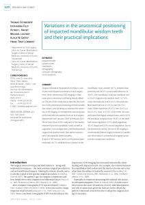 Variations in the anatomical positioning of impacted mandibular