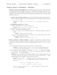 Number Theory I: Worksheet —Solutions