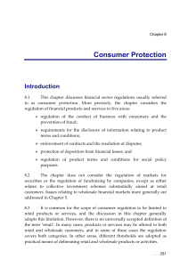 Consumer Protection - Financial System Inquiry