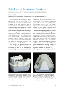 Palladium in Restorative Dentistry