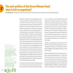 The anti-politics of the Green Climate Fund: what is left to