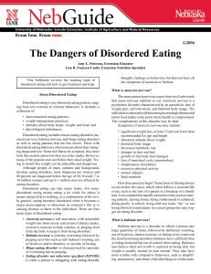 The Dangers of Disordered Eating - Nebraska Extension Publications