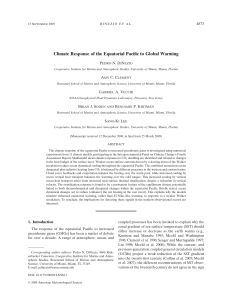 Pedro DiNezio: Climate Response of the Equatorial Pacific to Global