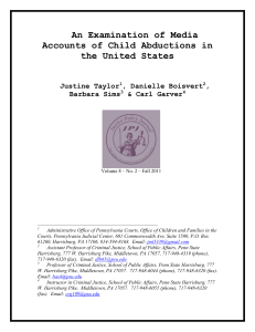 An Examination of Media Accounts of Child Abductions in the United