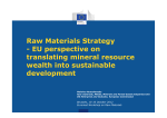 Raw Materials Strategy - EU perspective on translating mineral