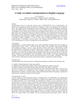 A Study on Global Communication in English Language