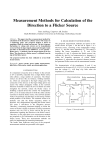 Measurement Methods for Calculation of the Direction to a Flicker