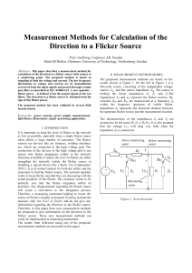 Measurement Methods for Calculation of the Direction to a Flicker