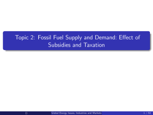 Fossil Fuel Supply and Demand