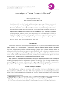 An Analysis of Gothic Features in Macbeth