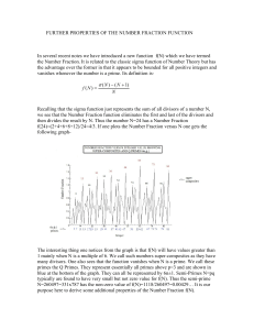 FURTHER PROPERTIES OF THE NUMBER FRACTION FUNCTION