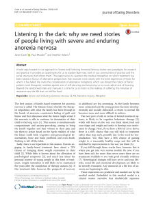 Listening in the dark: why we need stories of people living with