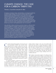 climate change: the case for a carbon tariff/tax