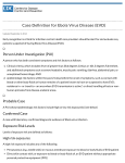Case Definition for Ebola Virus Disease (EVD)