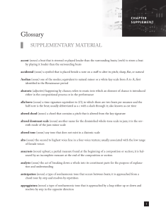 Glossary - Theory Essentials Home Page