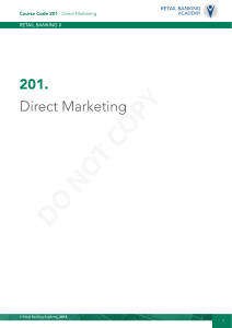 Direct Marketing - Retail Banking Academy