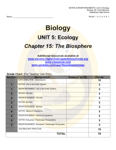 Biology Unit 5 - Speedway High School