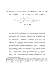 Dispersion in macroeconomic volatility between the core and