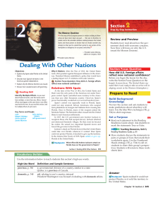 Ch. 10 Sec. 2 Dealing With Other Nations