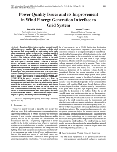 Power Quality issues and its improvement in wind