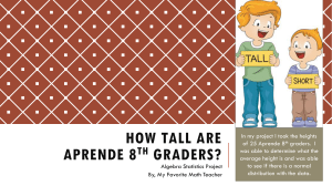 How tall are Aprende 8th Graders?