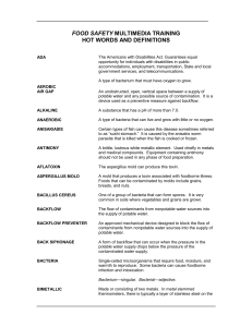 food safety multimedia training hot words and definitions