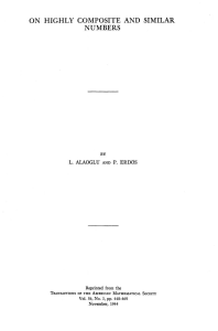 L. ALAOGLU AND P. ERDŐS Reprinted from the Vol. 56, No. 3, pp