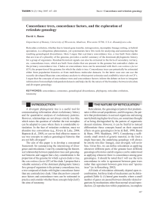 Concordance trees, concordance factors, and the exploration of