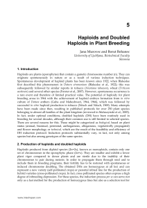 Haploids and Doubled Haploids in Plant Breeding
