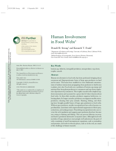 Human Involvement in Food Webs