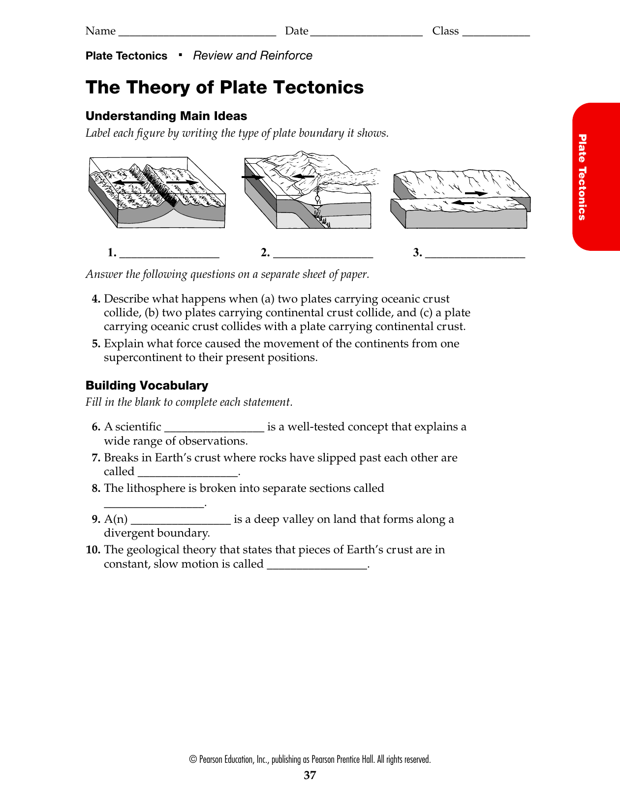 plate tectonics essay brainly