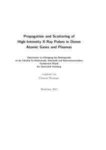 Propagation and Scattering of High-Intensity X