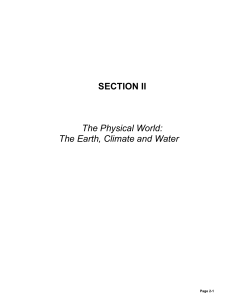 SECTION II The Physical World: The Earth, Climate and Water