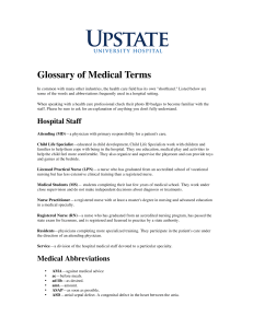 Glossary of Medical Terms