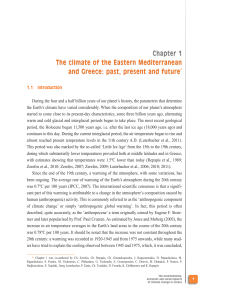 Chapter 1: The climate of the Eastern