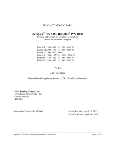 Product Monograph Template - Schedule D
