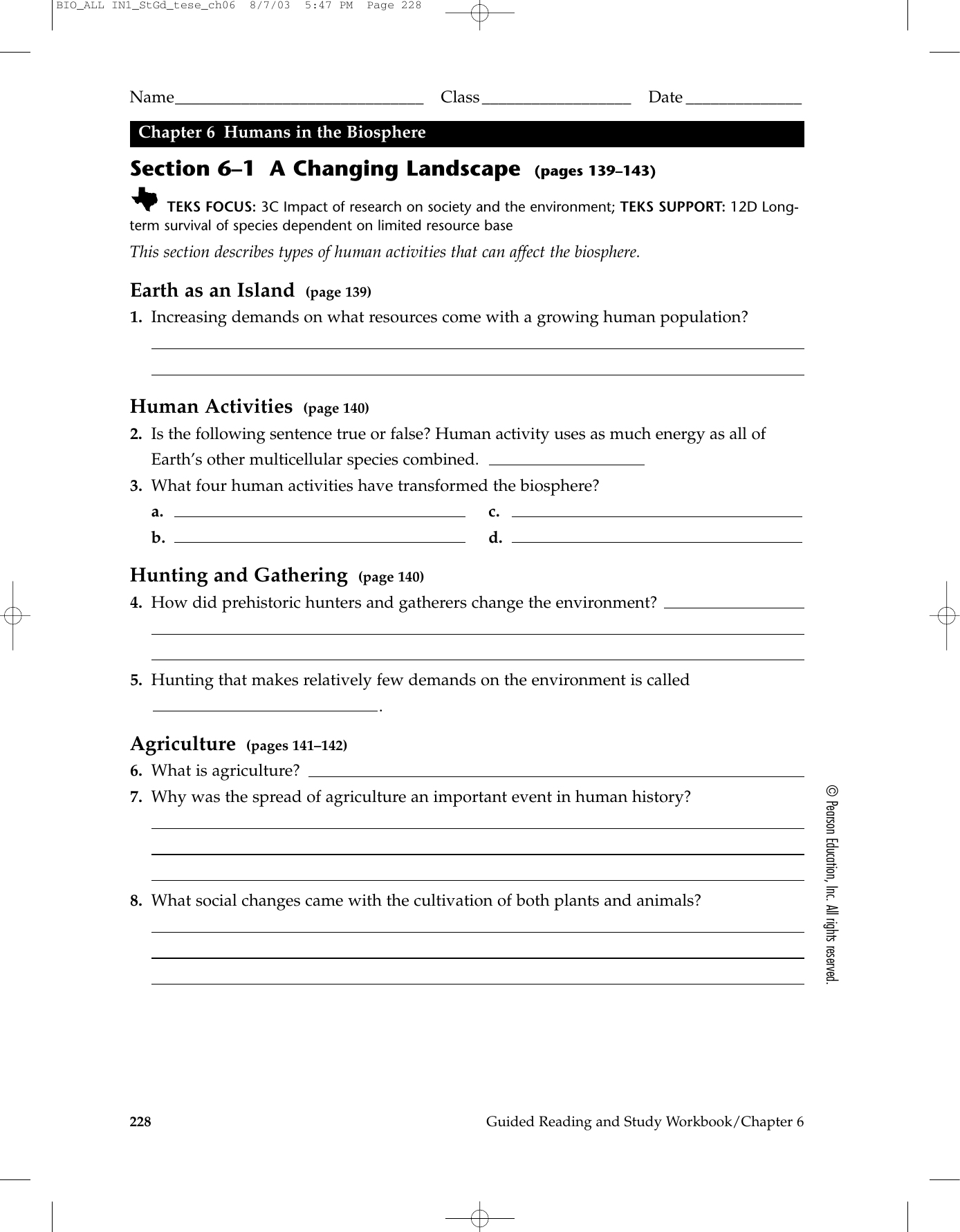 pages 21–21 Throughout 6 3 Biodiversity Worksheet Answers