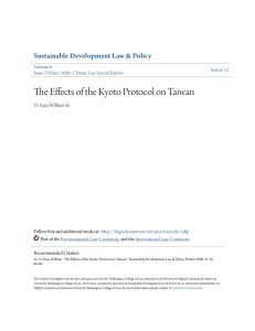 The Effects of the Kyoto Protocol on Taiwan