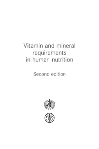 Vitamin and mineral requirements in human nutrition