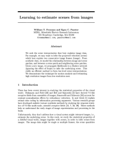 Learning to Estimate Scenes from Images