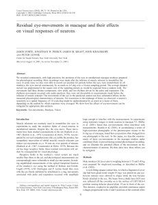 Residual eye-movements in macaque and their effects on visual