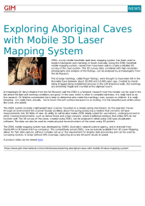 Exploring Aboriginal Caves with Mobile 3D Laser