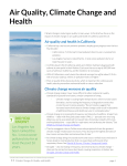 Air Quality, Climate Change and Health