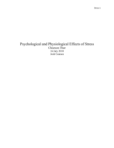 Psychological and Physiological Effects of Stress