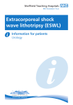 Extracorporeal shock wave lithotripsy (ESWL)