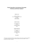 Fiscal Federalism in the Russian Federation: Problems and
