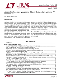 AN84 - Linear Technology Magazine Circuit Collection, Volume IV