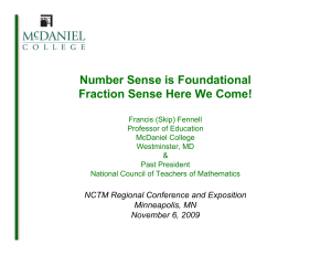 Number Sense is Foundational Fraction Sense Here We Come!