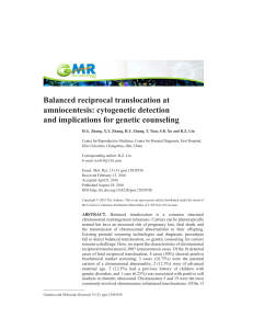 Balanced reciprocal translocation at amniocentesis - FUNPEC-RP