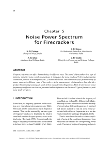 Noise Power Spectrum for Firecrackers